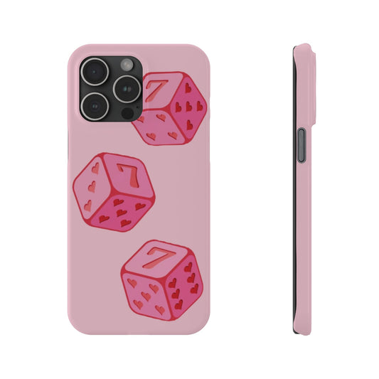 Phone Case - Pink Dice Design